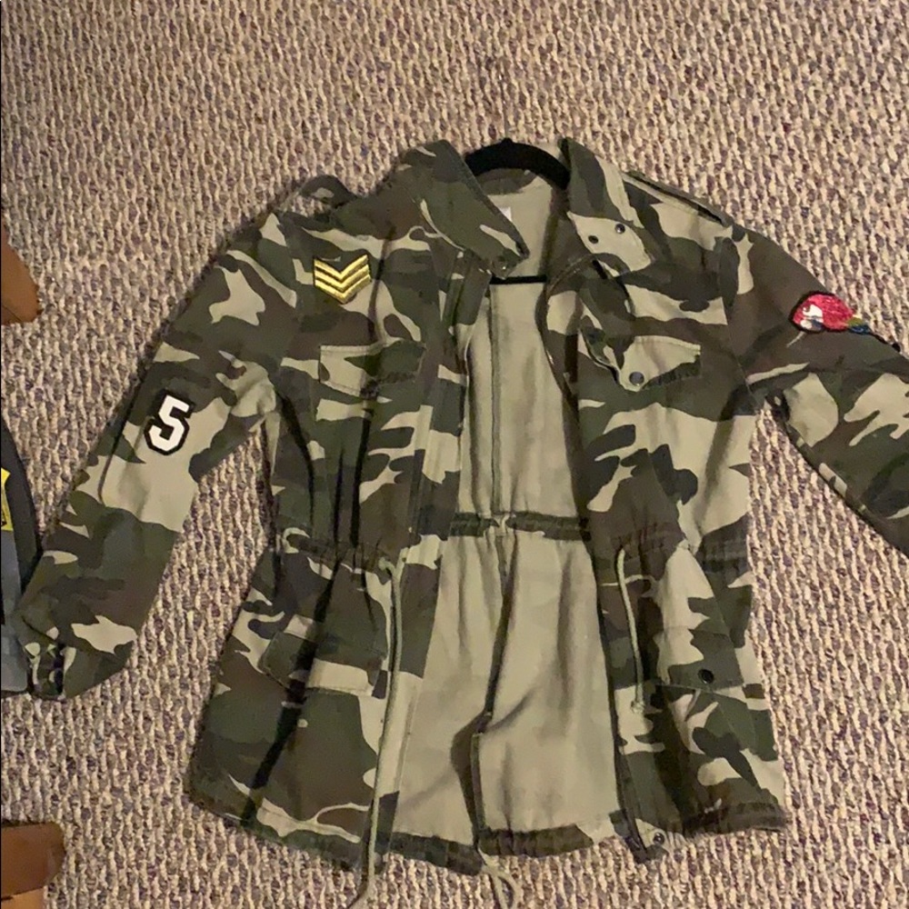 Army jacket with patches